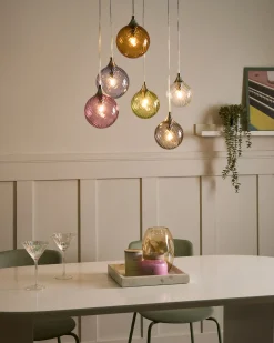 Hot Lampa wisząca 6-punktowa TUDDI Szkło Wszystkie Lampy|Lampy Wiszące
