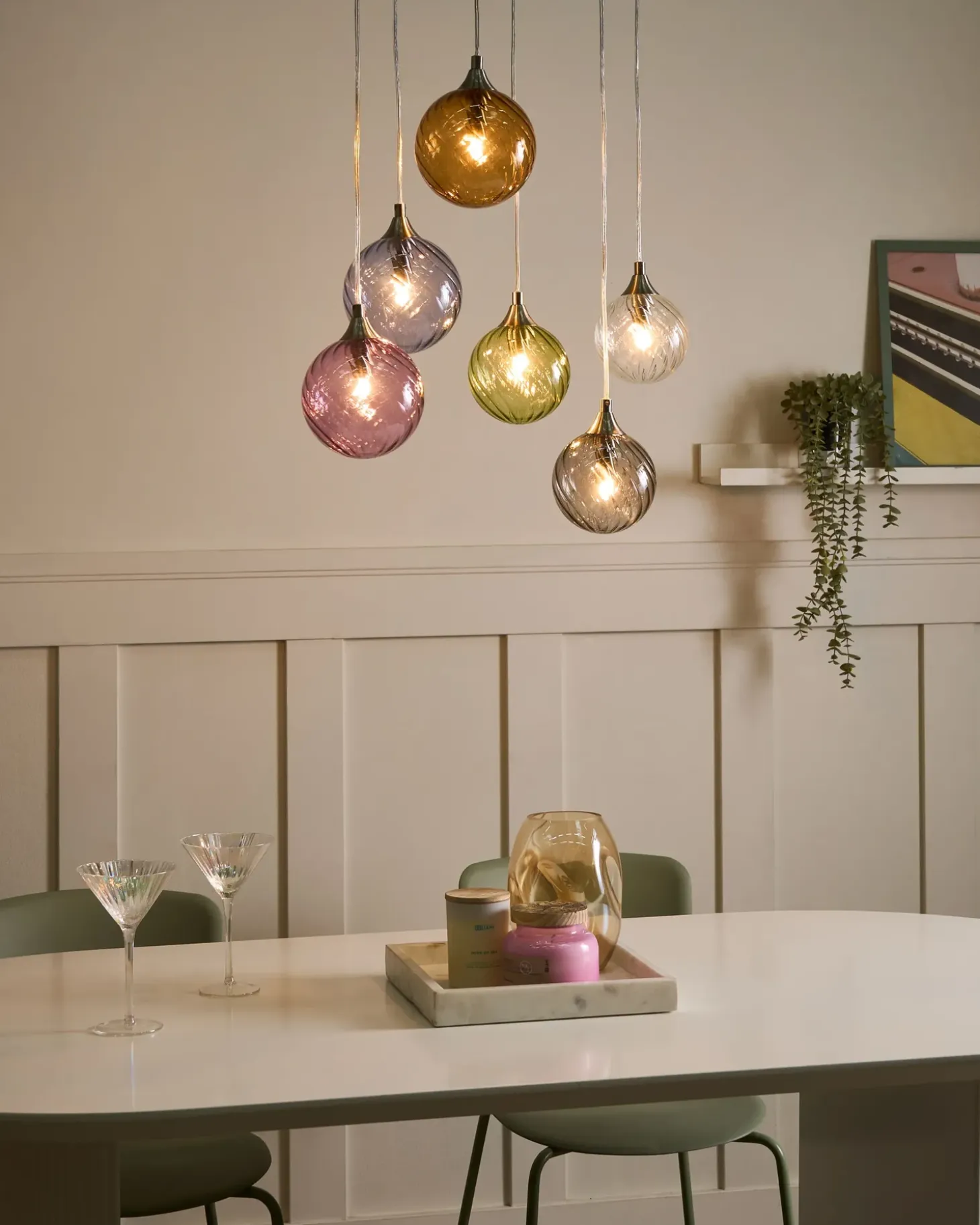 Hot Lampa wisząca 6-punktowa TUDDI Szkło Wszystkie Lampy|Lampy Wiszące