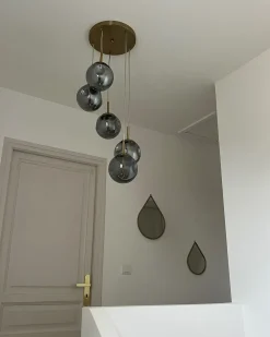 Best Lampa wisząca RALFES Szkło Mosiężny Wszystkie Lampy|Lampy Wiszące