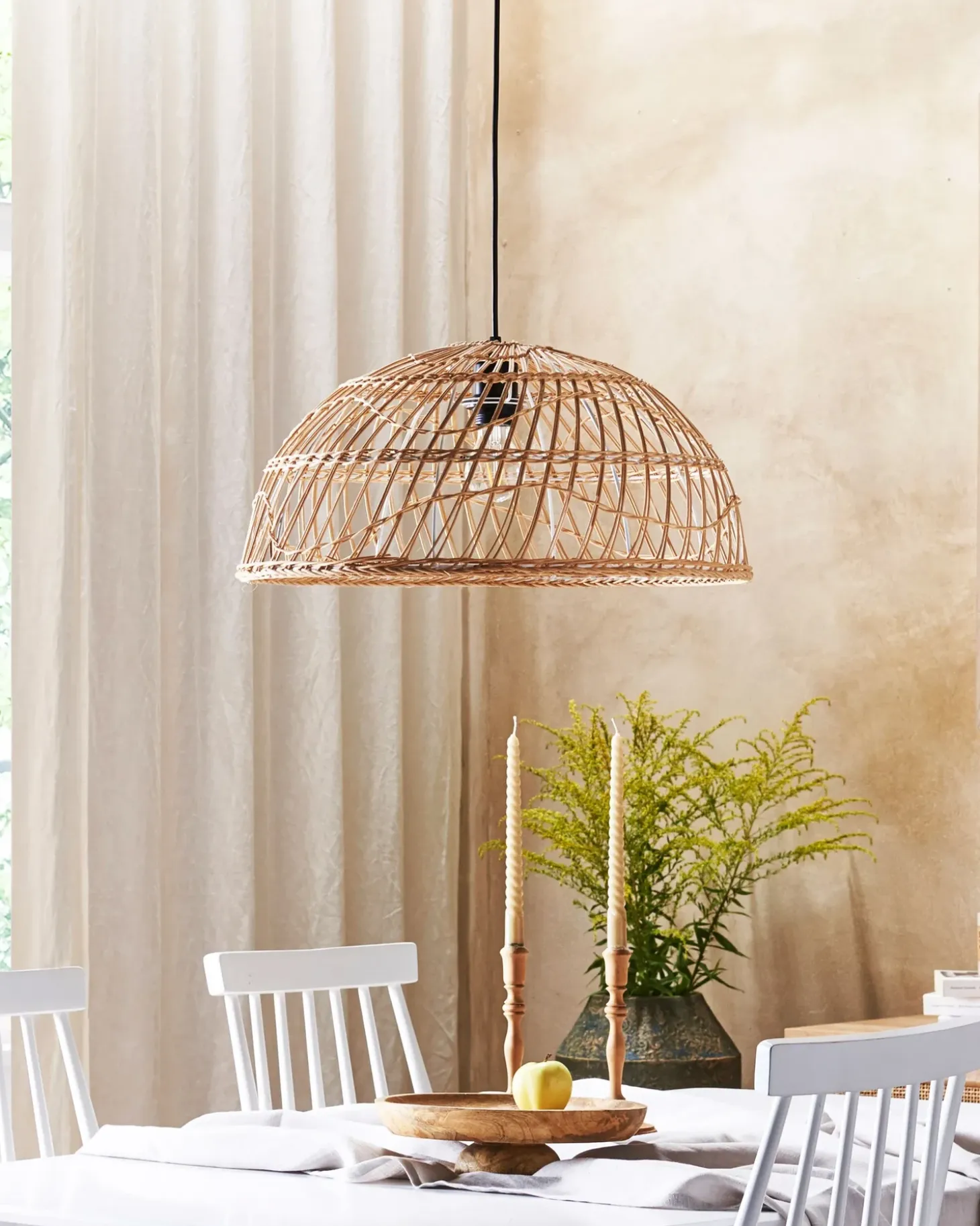 Hot Lampa wisząca RAVINE Rattan Naturalny Wszystkie Lampy|Lampy Wiszące