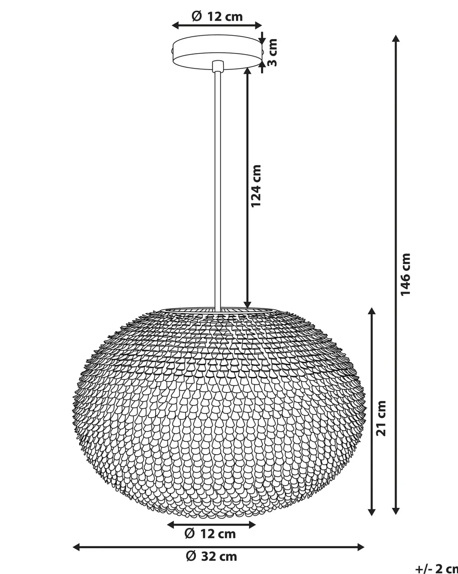 Clearance Lampa wisząca REINE Metal Wszystkie Lampy|Lampy Wiszące