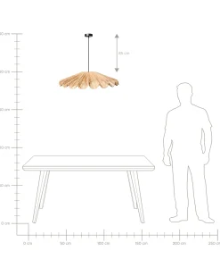 Clearance Lampa wisząca SABOGAL Plecionka Naturalny Wszystkie Lampy|Lampy Wiszące