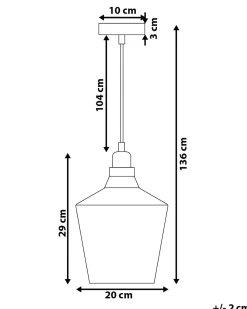 New Lampa wisząca SANTON Szkło Złoty Wszystkie Lampy|Lampy Wiszące