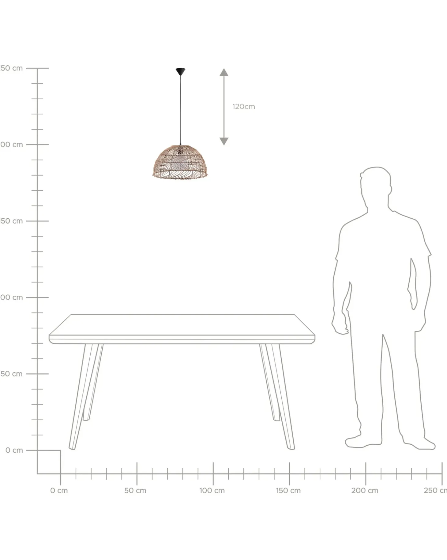 Outlet Lampa wisząca SELENGE Rattan Jasnobrązowy Wszystkie Lampy|Lampy Wiszące