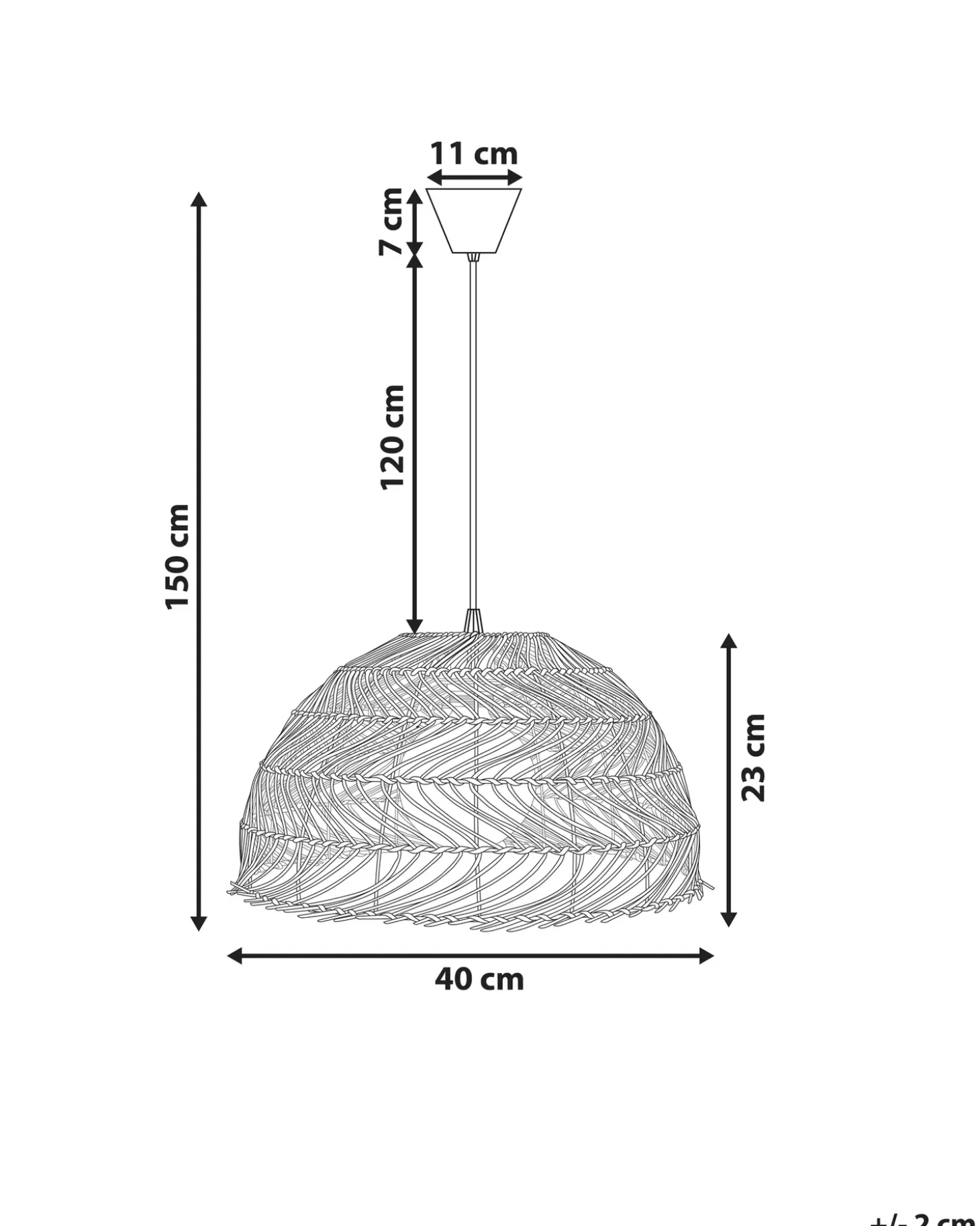 Outlet Lampa wisząca SELENGE Rattan Jasnobrązowy Wszystkie Lampy|Lampy Wiszące