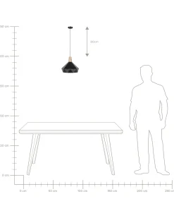 Discount Lampa wisząca SOMME Metal Czarny Wszystkie Lampy|Lampy Wiszące