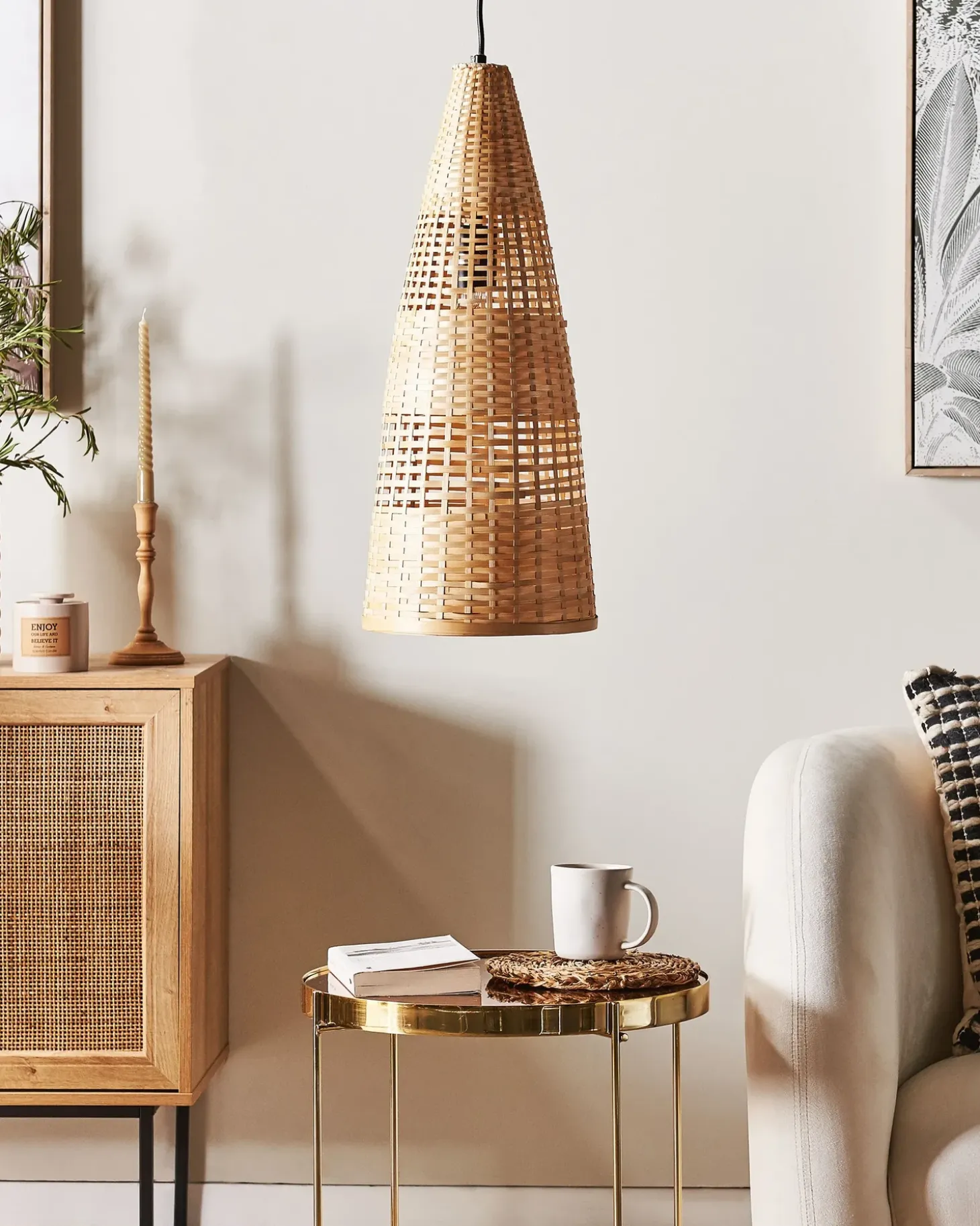 Lampa wisząca SUAM Bambus Naturalny Wszystkie Lampy|Lampy Wiszące