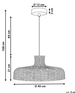 Hot Lampa wisząca TAMARIN Rattan Naturalny Wszystkie Lampy|Lampy Wiszące