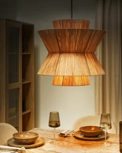 Online Lampa wisząca TELAMBA Plecionka Naturalny Wszystkie Lampy|Lampy Wiszące