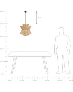 Online Lampa wisząca TELAMBA Plecionka Naturalny Wszystkie Lampy|Lampy Wiszące