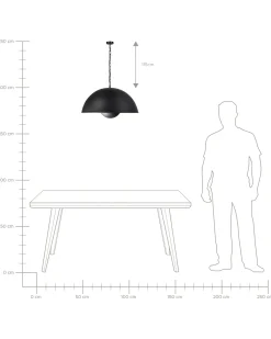 Outlet THAMES Metal Czarny Wszystkie Lampy|Lampy Wiszące