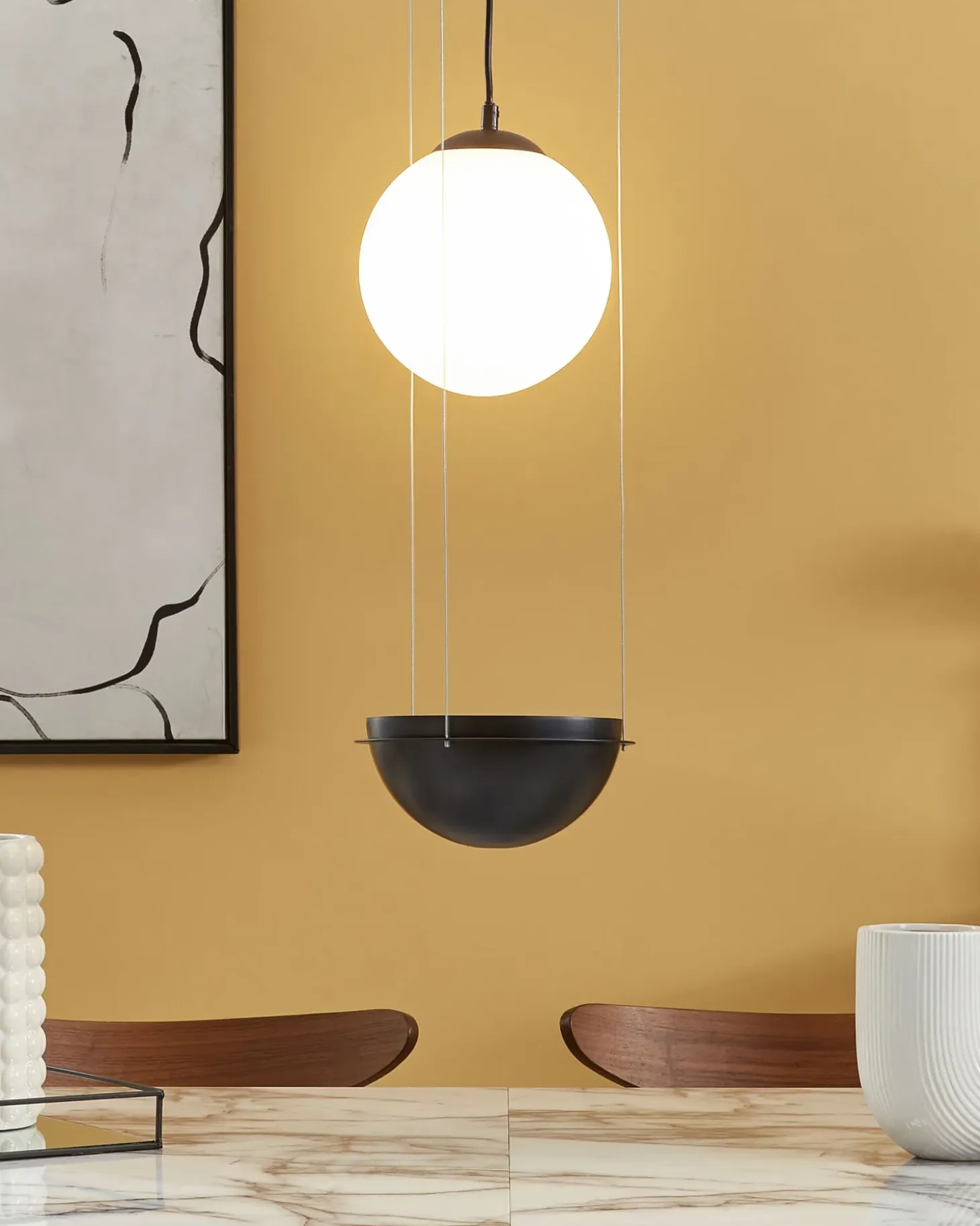 Online Lampa wisząca TOBINS Szkło Wszystkie Lampy|Lampy Wiszące