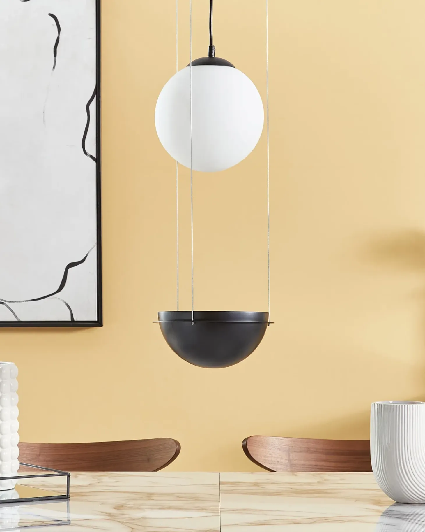 Online Lampa wisząca TOBINS Szkło Wszystkie Lampy|Lampy Wiszące