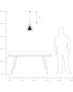 New Lampa wisząca TRESA Metal Czarny Wszystkie Lampy|Lampy Wiszące