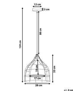 New Lampa wisząca TRESA Metal Czarny Wszystkie Lampy|Lampy Wiszące