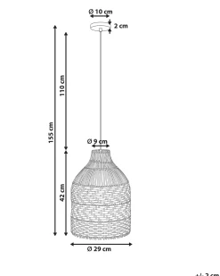 Hot Lampa wisząca TURABO Rattan Czarny/ biały Wszystkie Lampy|Lampy Wiszące
