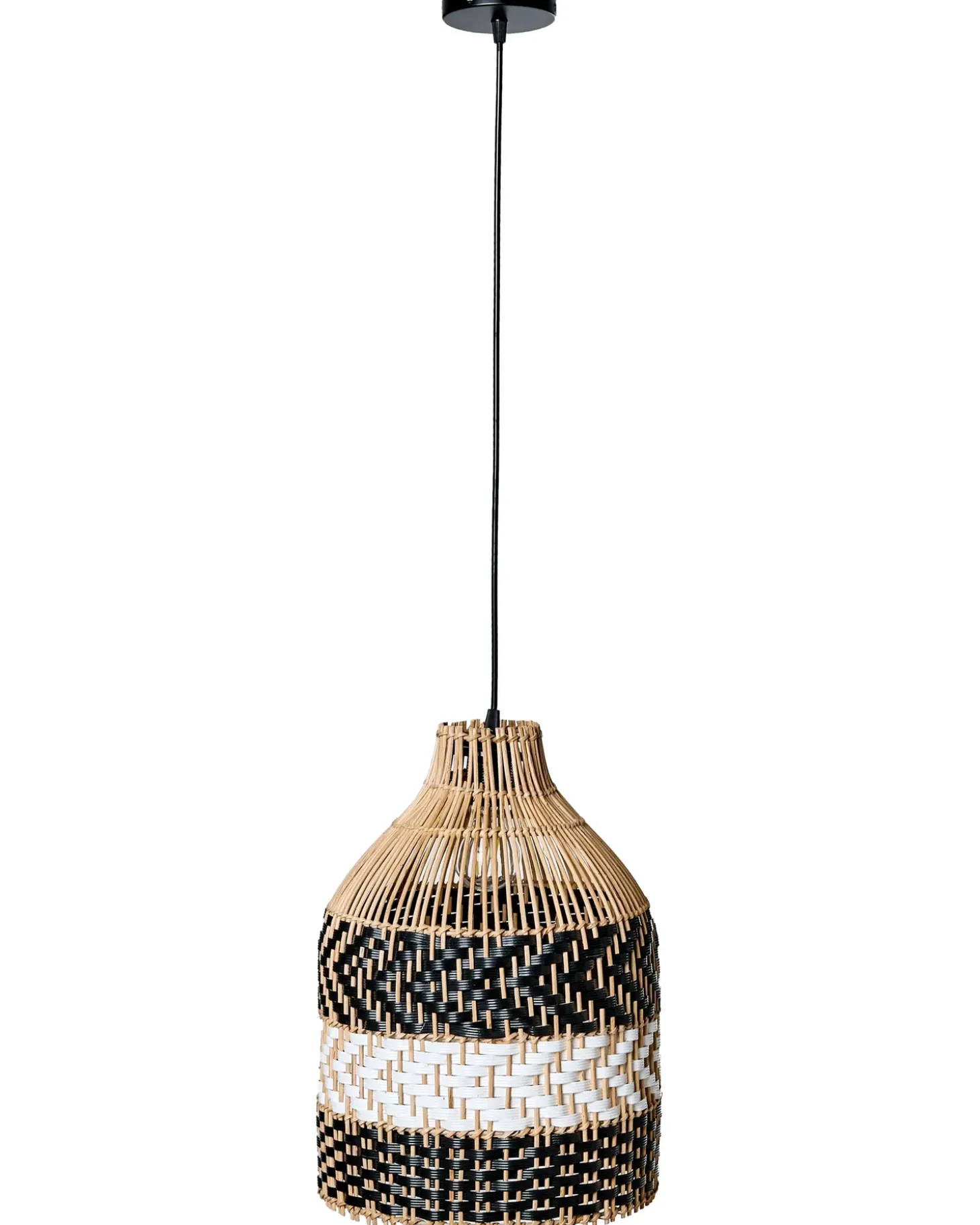 Hot Lampa wisząca TURABO Rattan Czarny/ biały Wszystkie Lampy|Lampy Wiszące