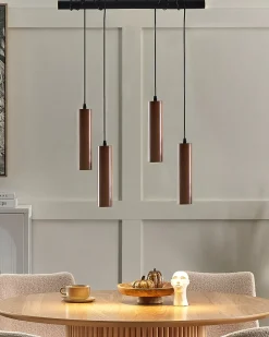 Sale Lampa wisząca TUTAKI Drewno dębowe Czarny Wszystkie Lampy|Lampy Wiszące