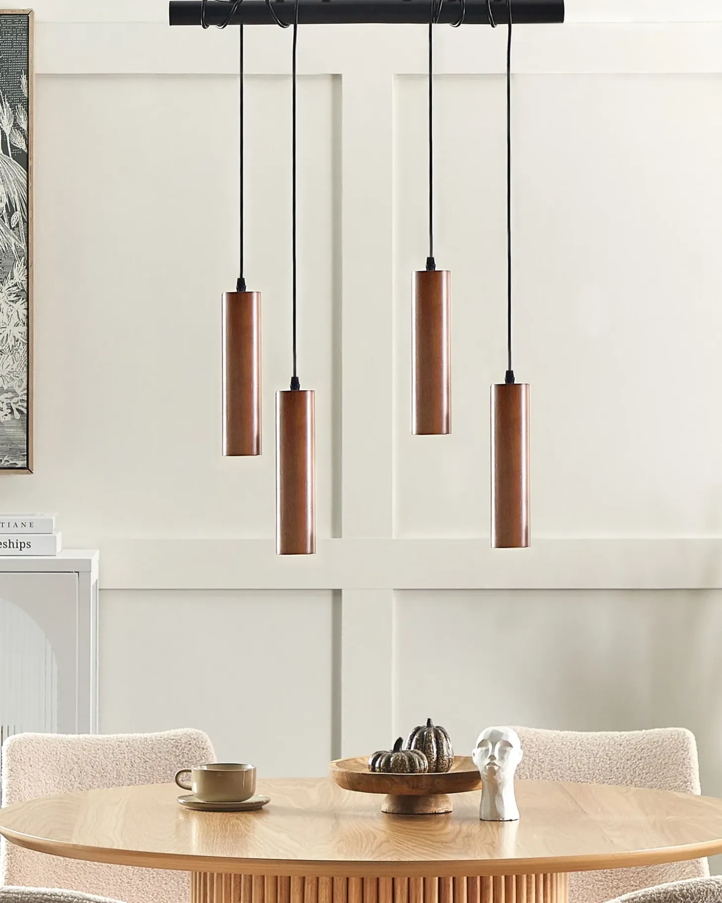 Sale Lampa wisząca TUTAKI Drewno dębowe Czarny Wszystkie Lampy|Lampy Wiszące
