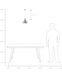 Clearance Lampa wisząca WILTZ Szkło Jasnoszary Wszystkie Lampy|Lampy Wiszące