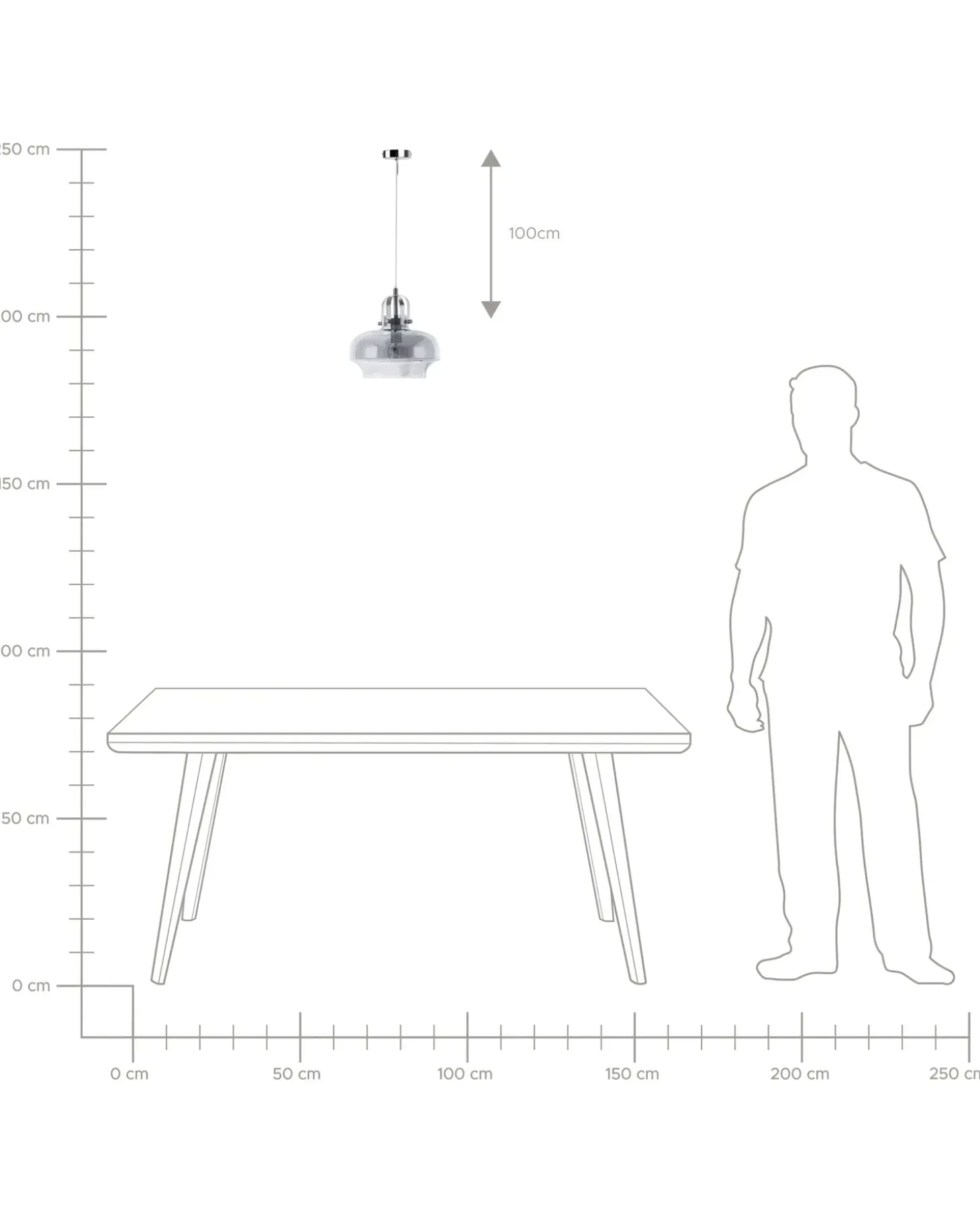 Clearance Lampa wisząca WILTZ Szkło Jasnoszary Wszystkie Lampy|Lampy Wiszące