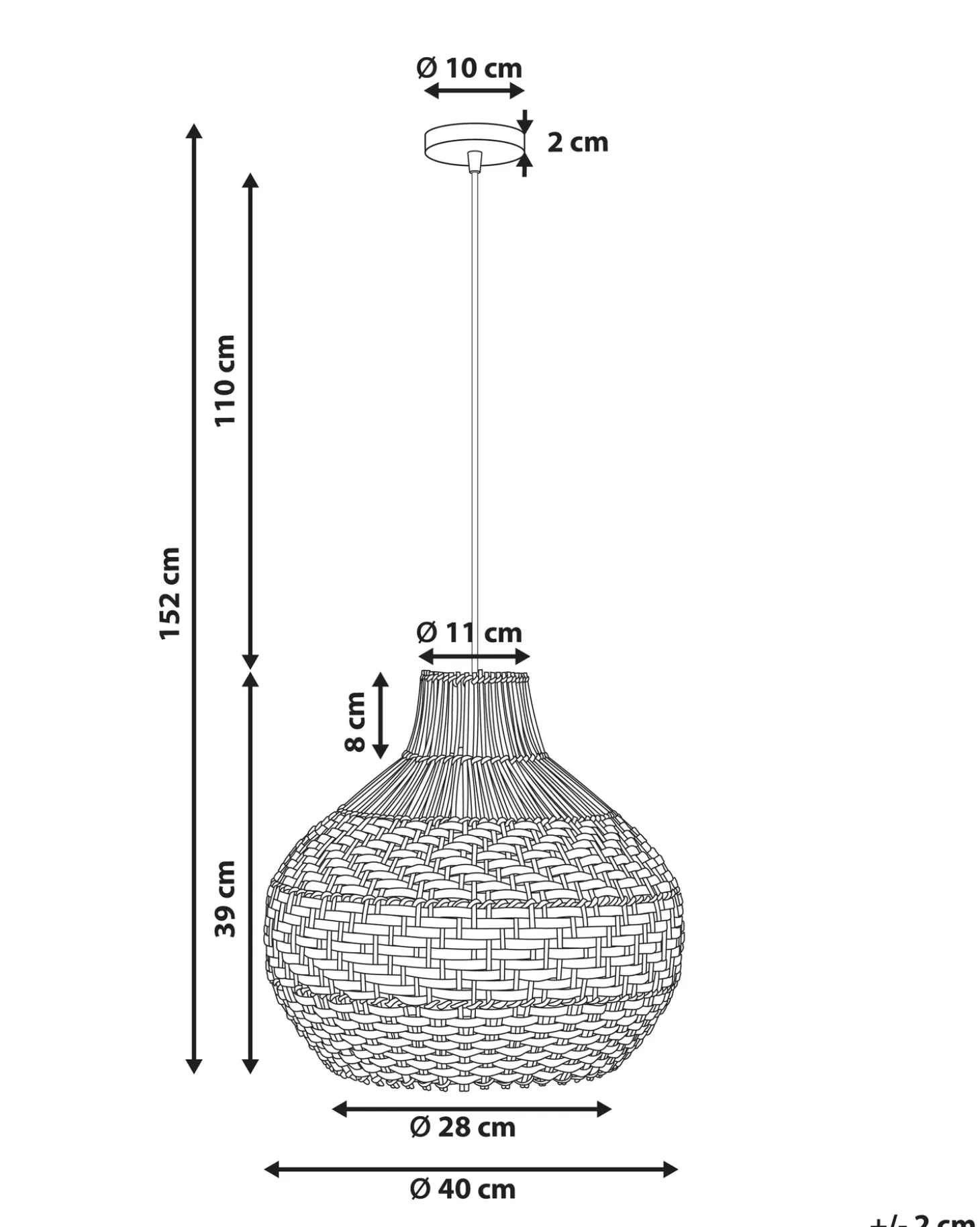 Hot Lampa wisząca YAUCO Rattan Biały Wszystkie Lampy|Lampy Wiszące