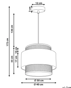 Outlet Lampa wisząca YUMURI Rattan Brzoskwiniowy Wszystkie Lampy|Lampy Wiszące