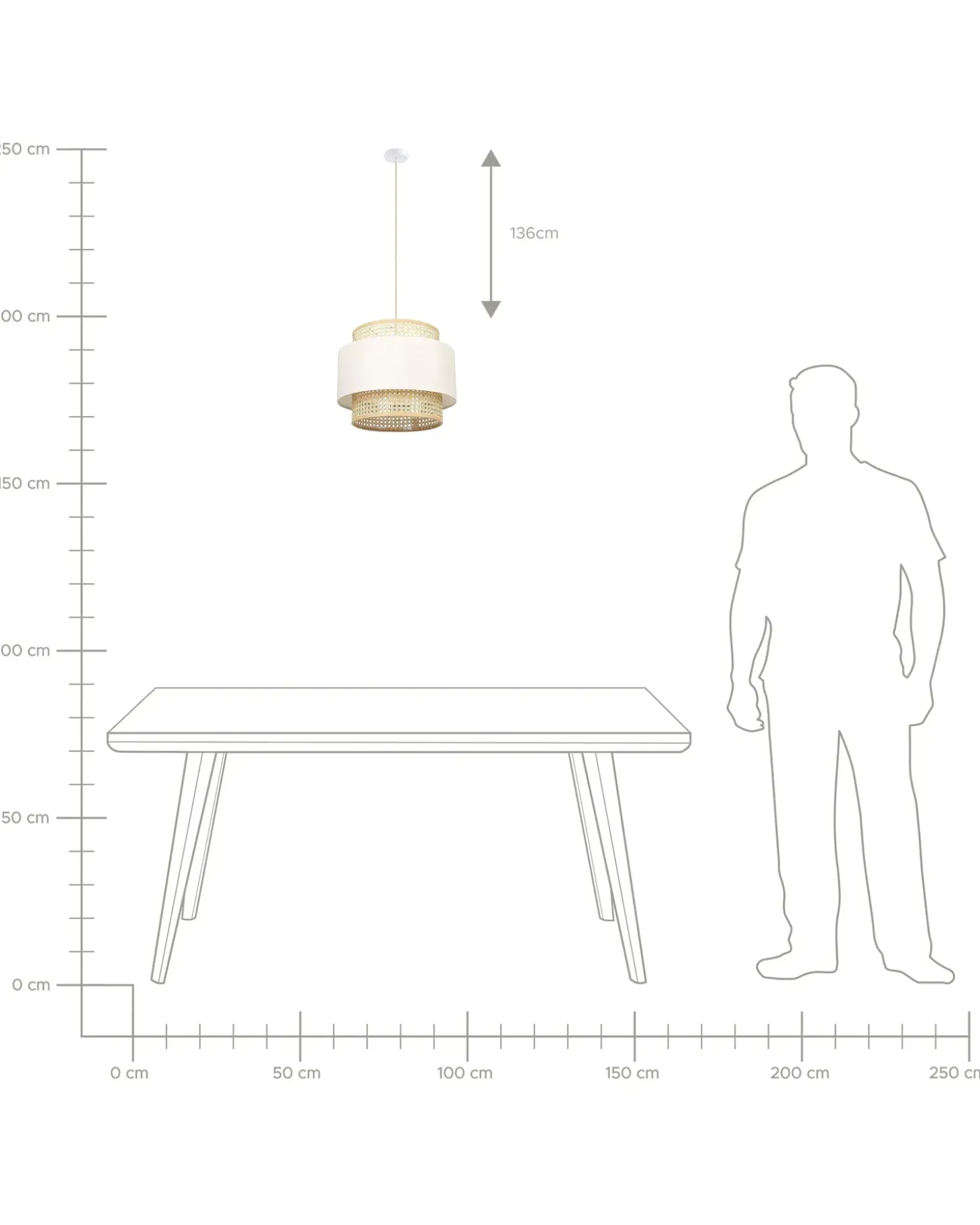 Sale Lampa wisząca YUMURI Rattan Jasnobeżowy Wszystkie Lampy|Lampy Wiszące