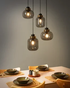 Discount Lampa wisząca ZAYANDE Szkło Jasnoszary Wszystkie Lampy|Lampy Wiszące