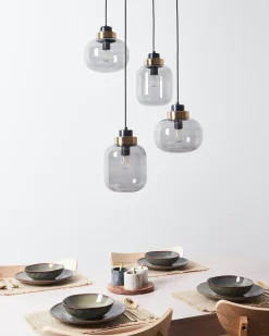 Discount Lampa wisząca ZAYANDE Szkło Jasnoszary Wszystkie Lampy|Lampy Wiszące