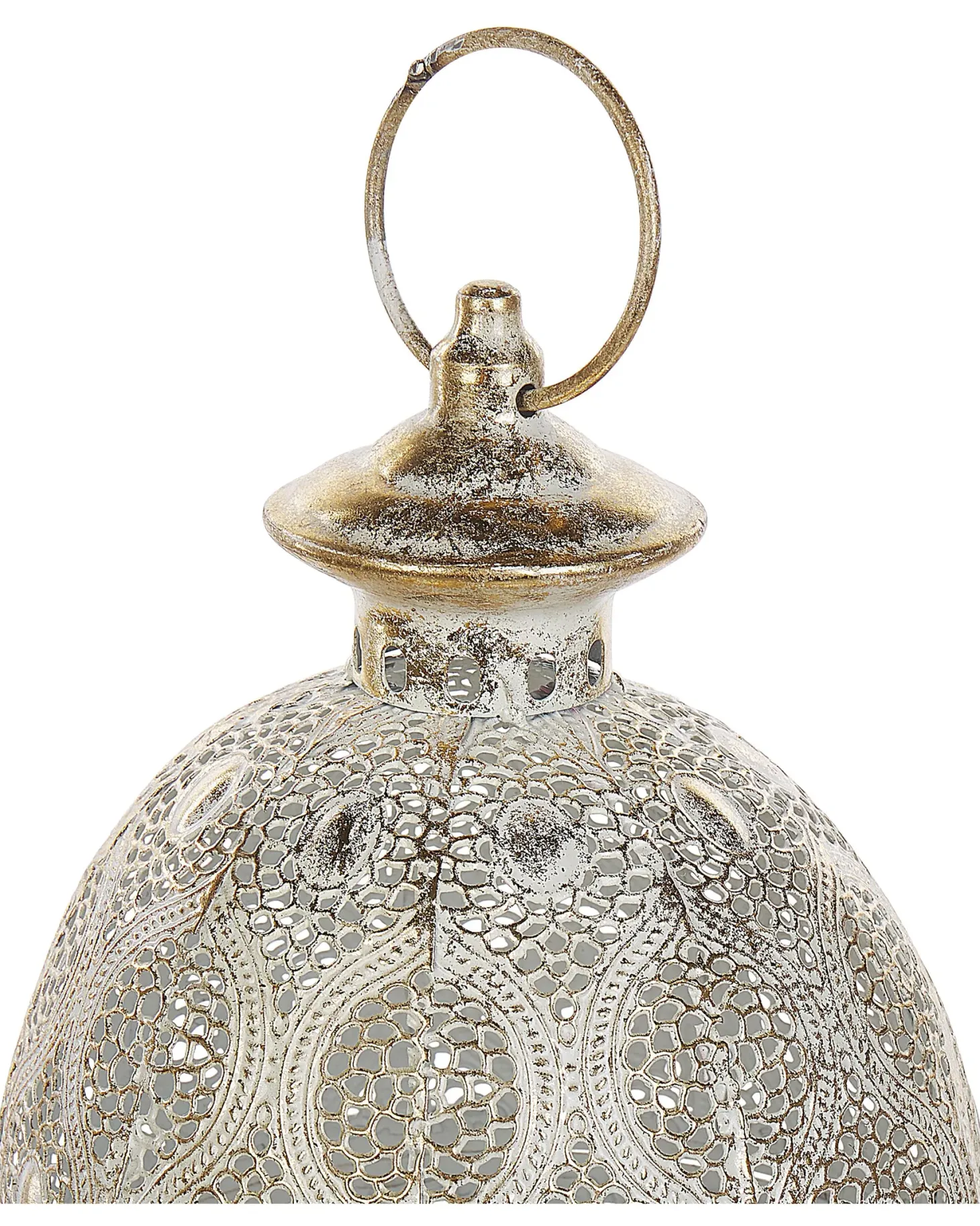 Lampion AMORGOS Metal 34 cm Złoty