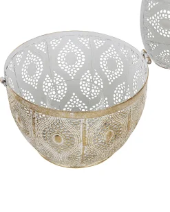 Lampion AMORGOS Metal 34 cm Złoty