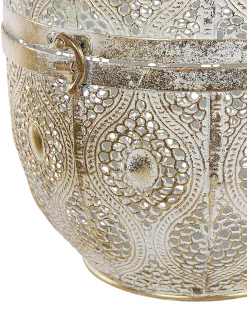 Lampion AMORGOS Metal 34 cm Złoty