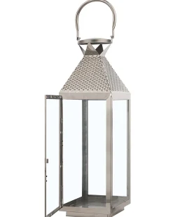 Lampion BALI Stal nierdzewna 55 cm Srebrny
