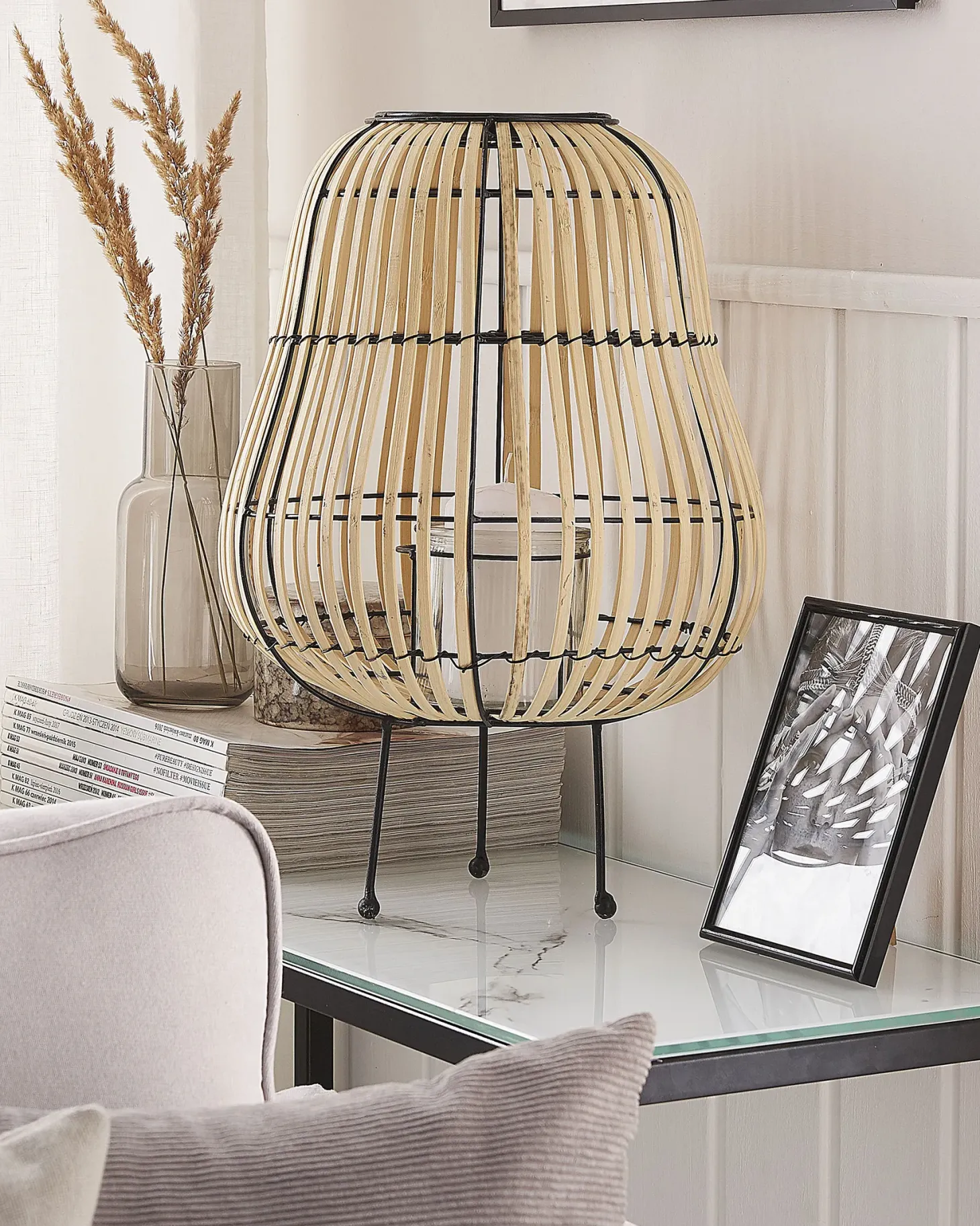 Lampion BERKNER Wierzba 44 cm Naturalny