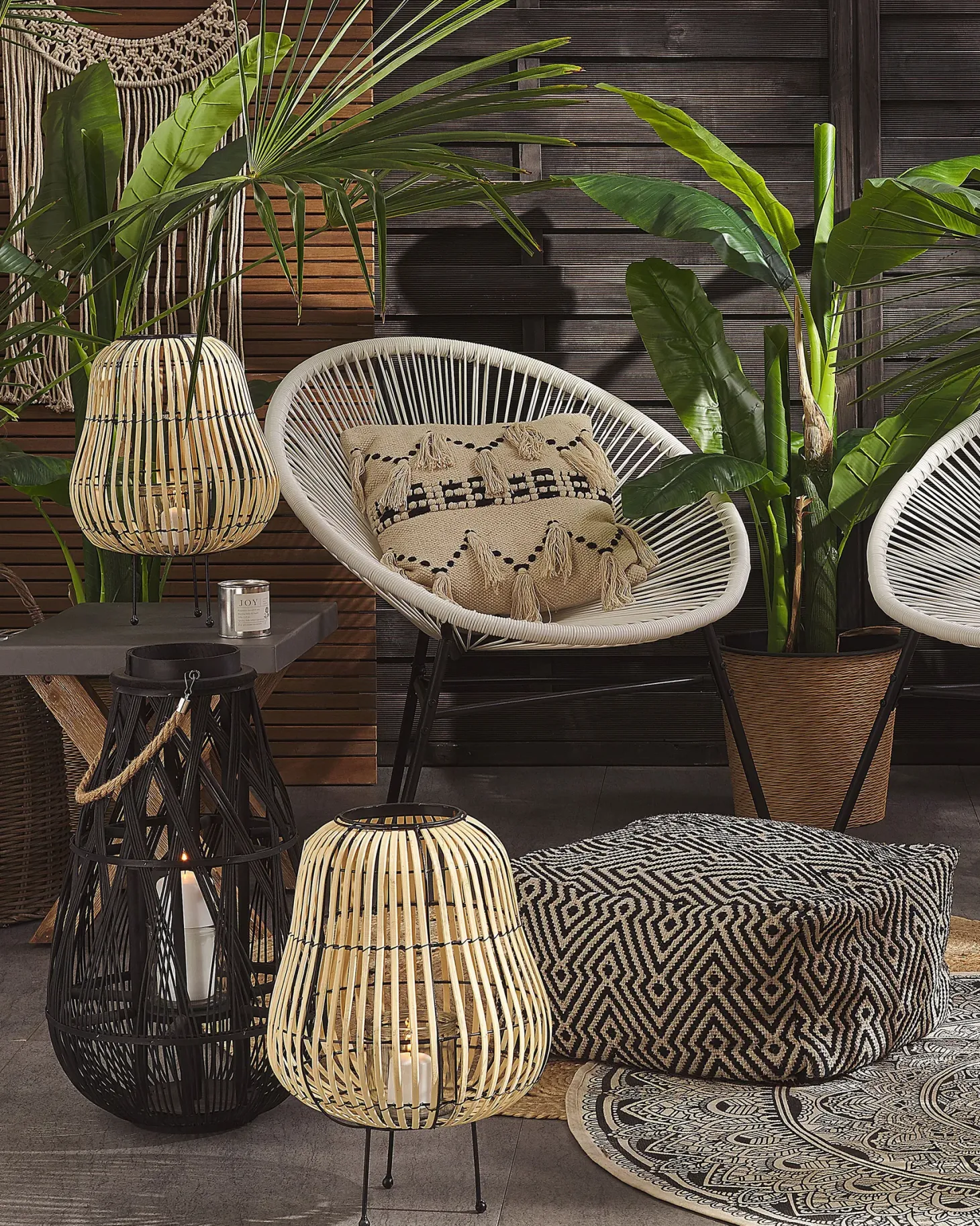 Lampion BERKNER Wierzba 44 cm Naturalny