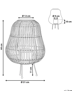 Lampion BERKNER Wierzba 44 cm Naturalny