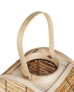 Lampion BISTAL Rattan 30 cm Naturalny