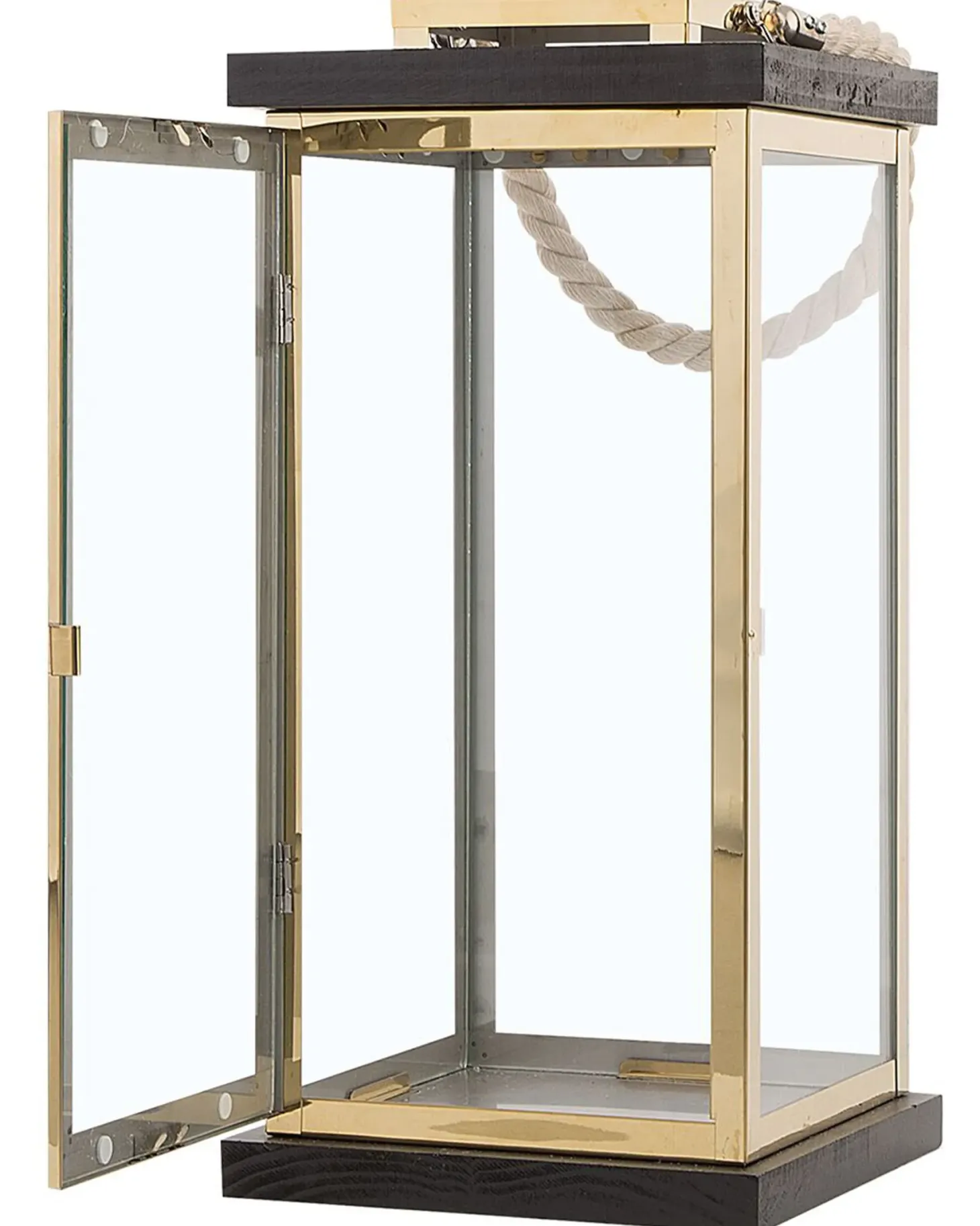 Lampion BORNEO Metal 41 cm Mosiężny