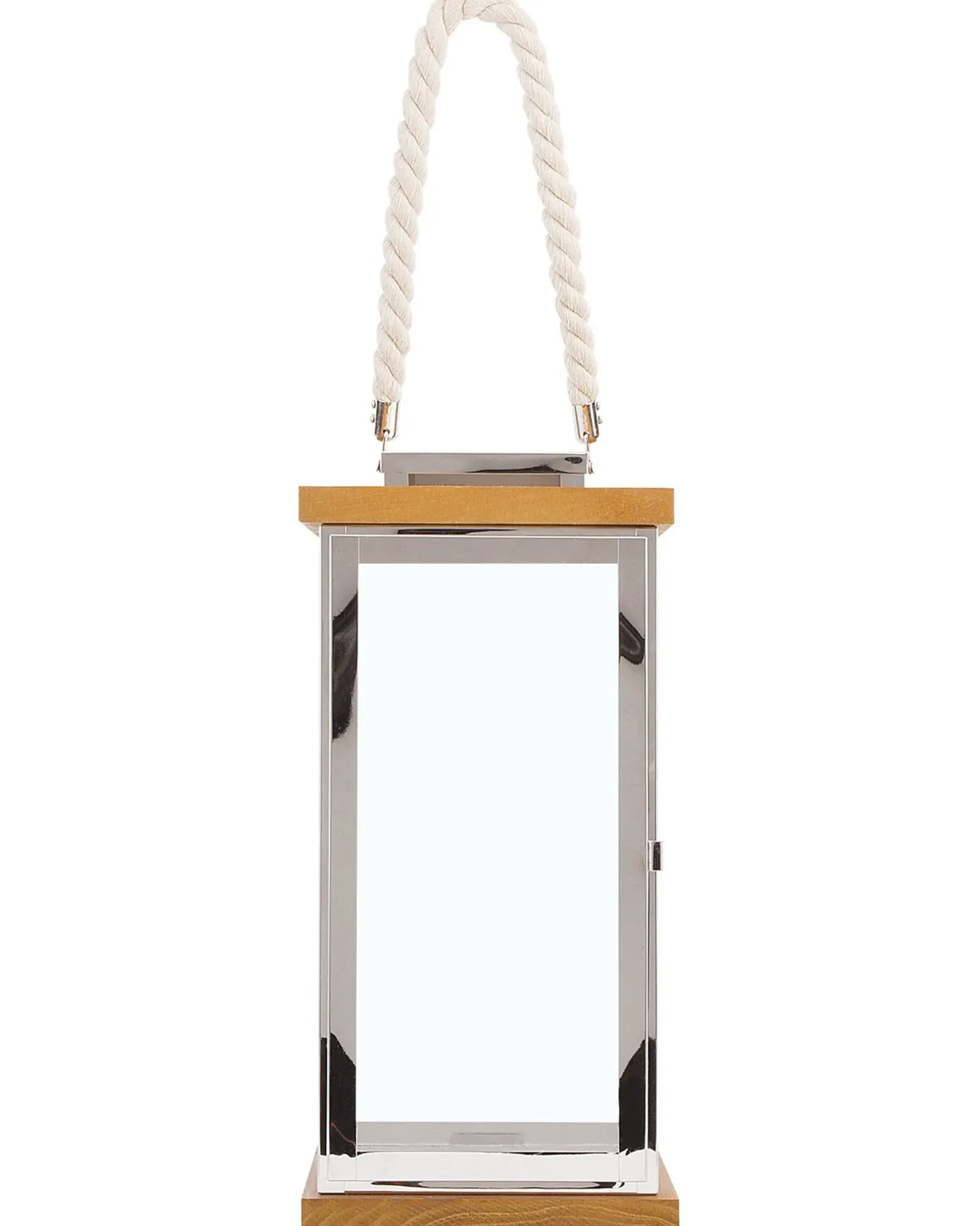Lampion BORNEO Metal 41 cm Srebrny
