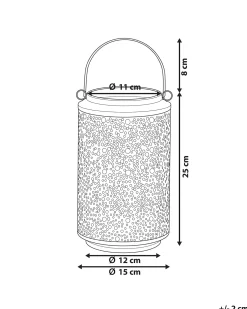 Lampion CORFU Metal 25 cm Złoty