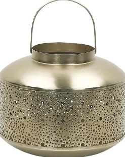 Lampion CORFU Metal 22 cm Złoty