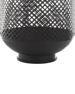 Lampion CORON Metal 34 cm Czarny