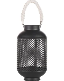 Lampion CORON Metal 34 cm Czarny
