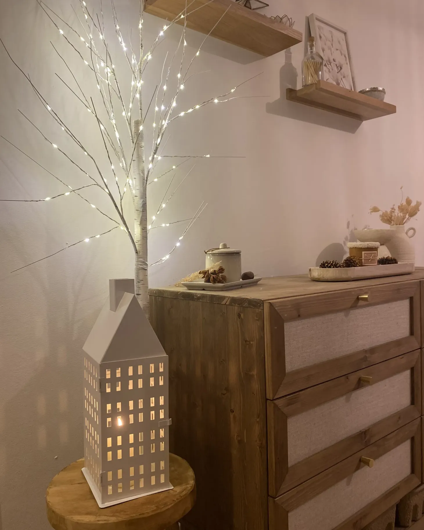 Lampion DOLOK Metal 40 cm Biały