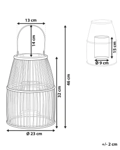 Lampion HOSTE Bambus 32 cm Beżowy
