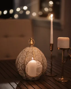 Lampion LAESO Metal 33 cm Złoty