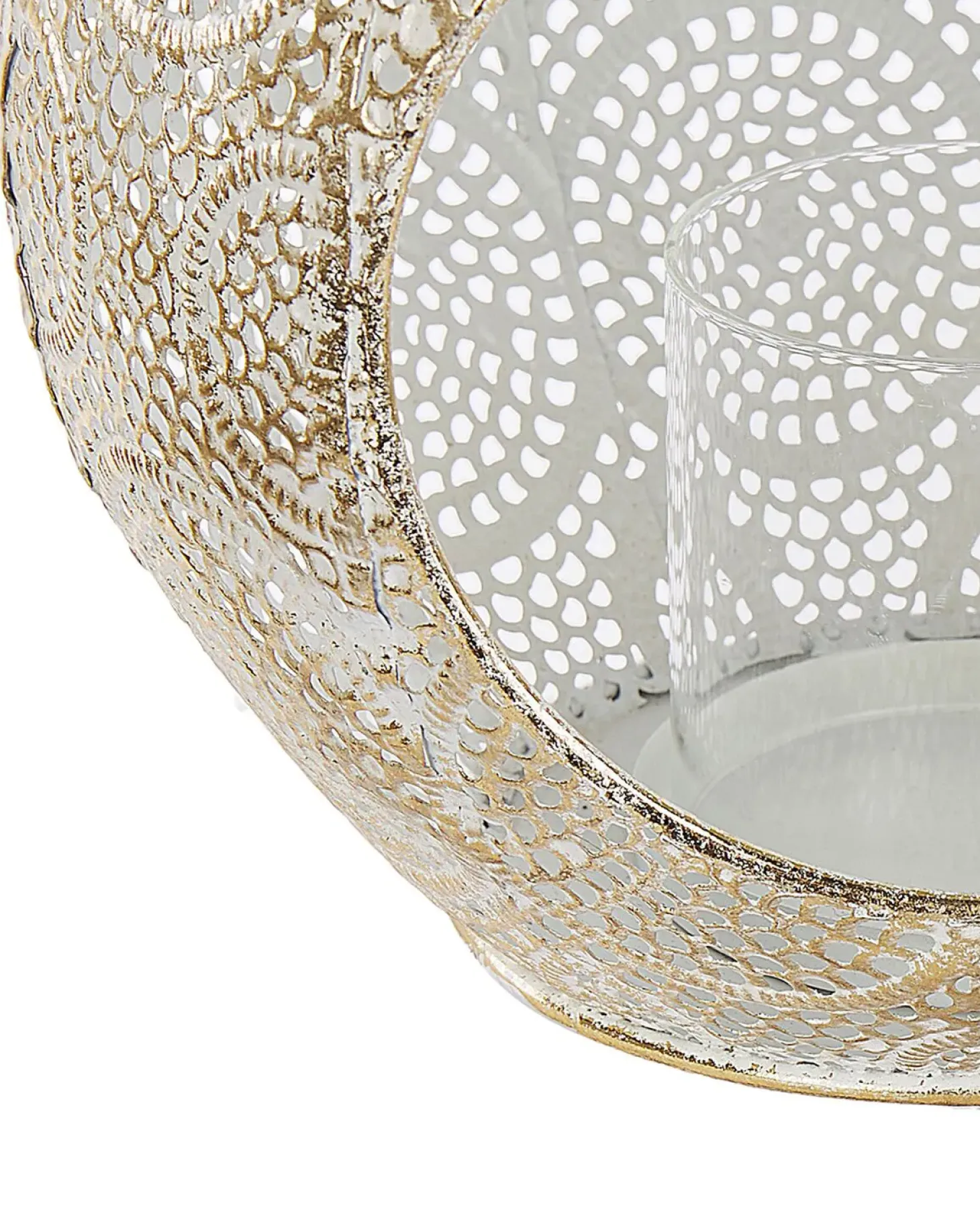 Lampion LAESO Metal 33 cm Złoty