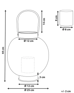 Lampion LANTAU Metal 30 cm Złoty