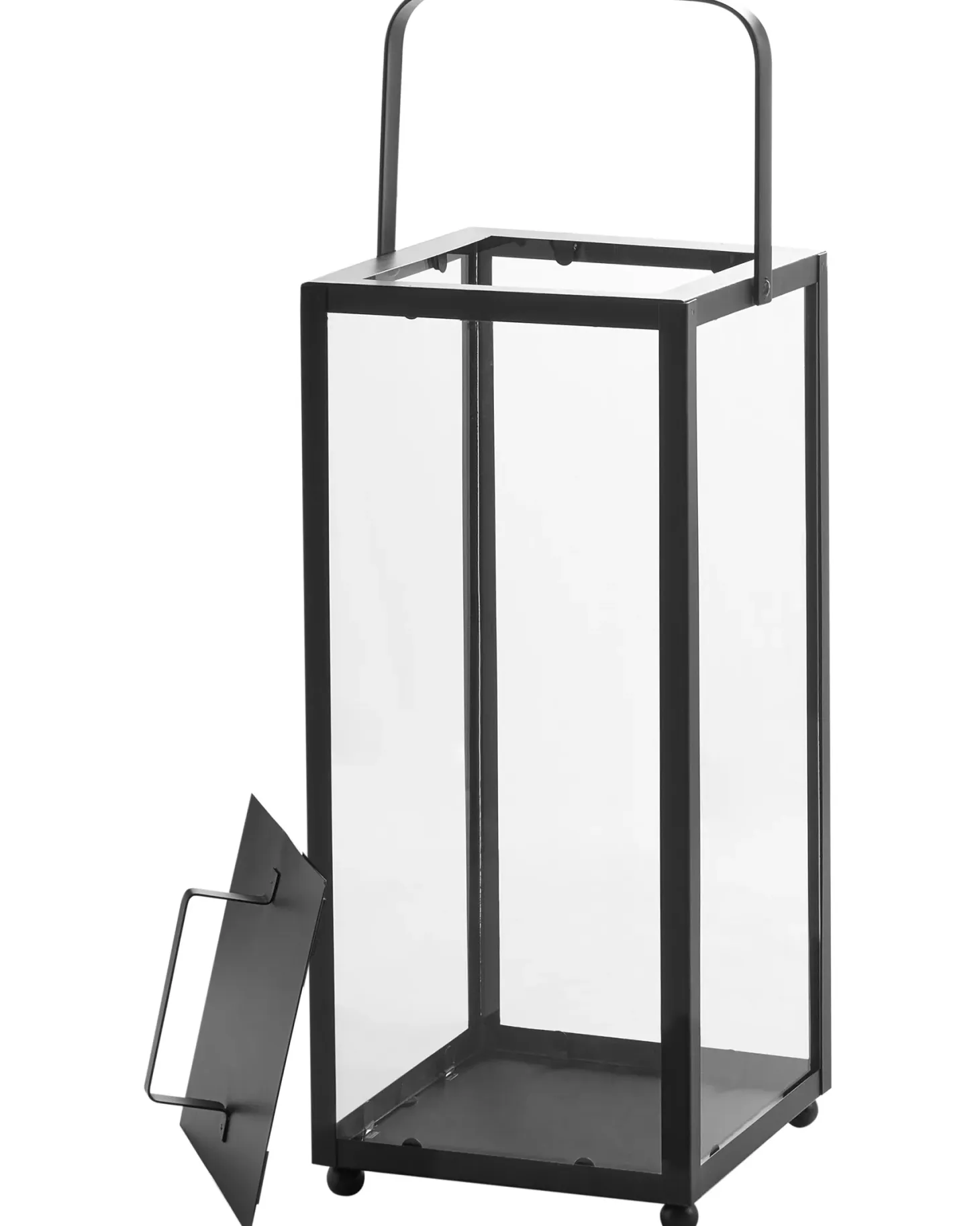 Lampion LEPAR Metal 53 cm Czarny